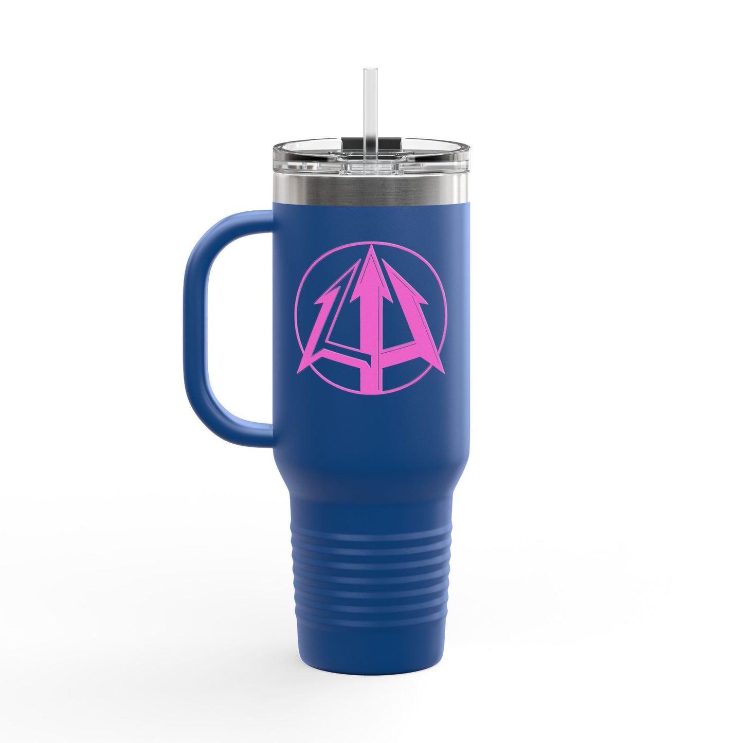 Legacy - 40oz Travel Mug - Pink pitchfork logo