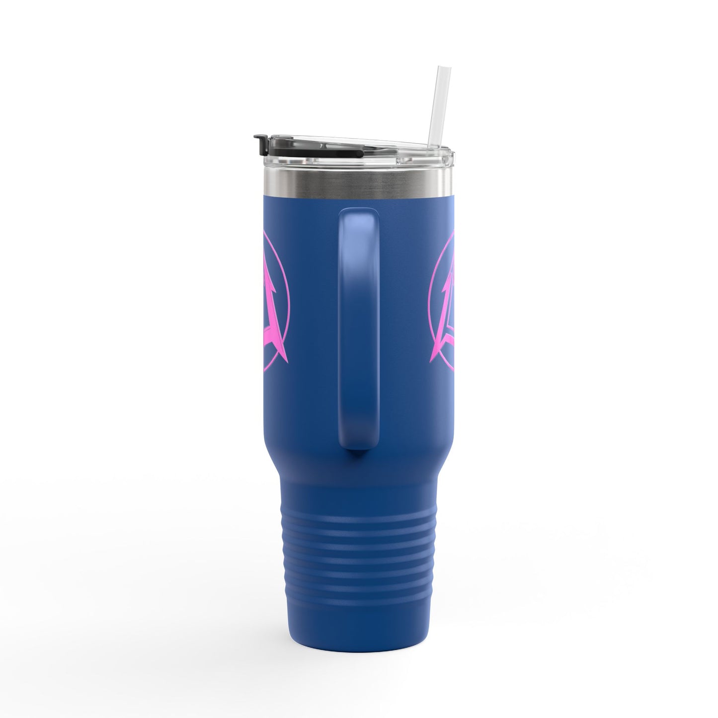 Legacy - 40oz Travel Mug - Pink pitchfork logo