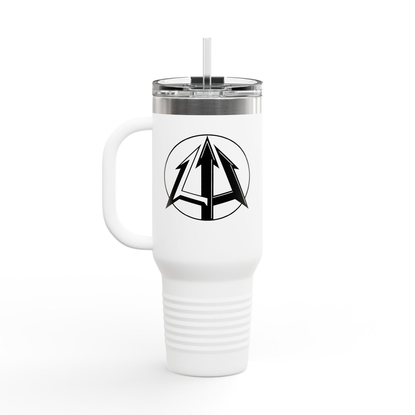 Legacy - 40oz Travel Mug - Black pitchfork logo