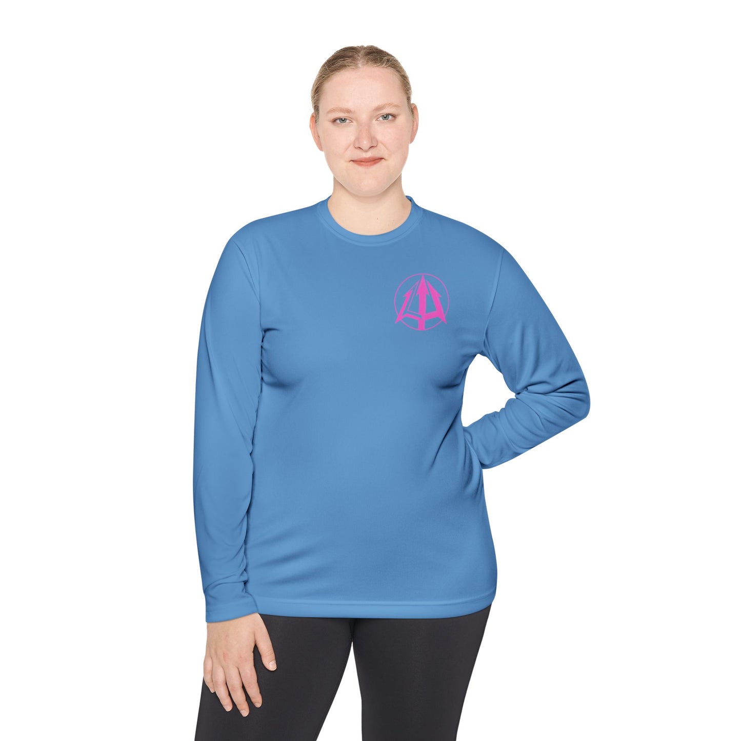 Legacy - Unisex Lightweight Long Sleeve Tee - Pink logo