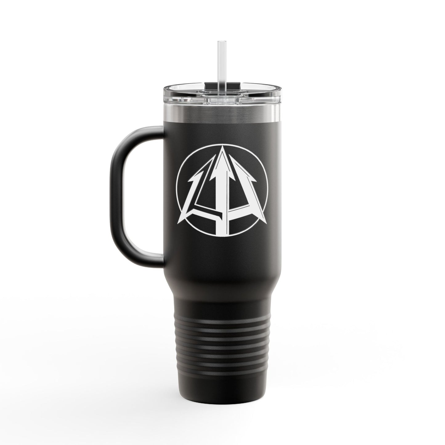 Legacy - 40oz Travel Mug - Black pitchfork logo