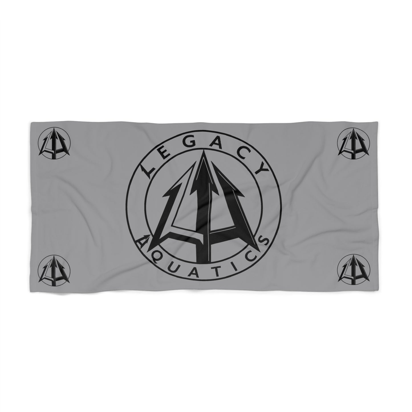Legacy - Beach Towel - Black logo w/gray towel