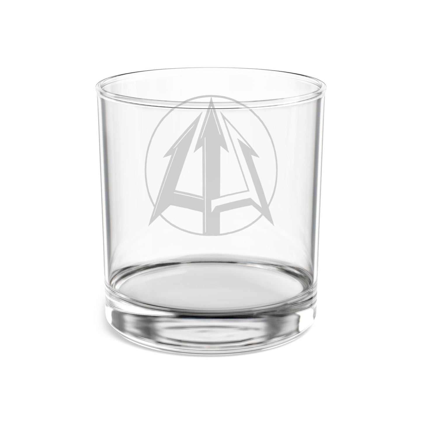 Legacy - 10oz Rocks Glass - Black pitchfork logo