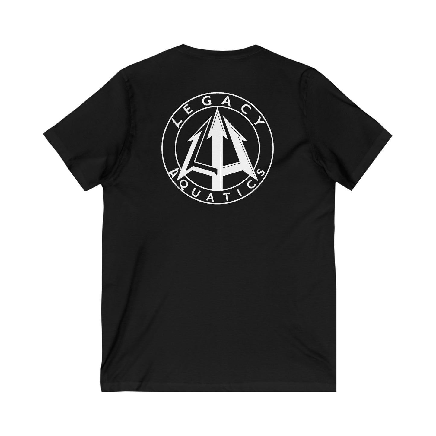 Legacy - Unisex Jersey V-Neck Tee - Black Logo