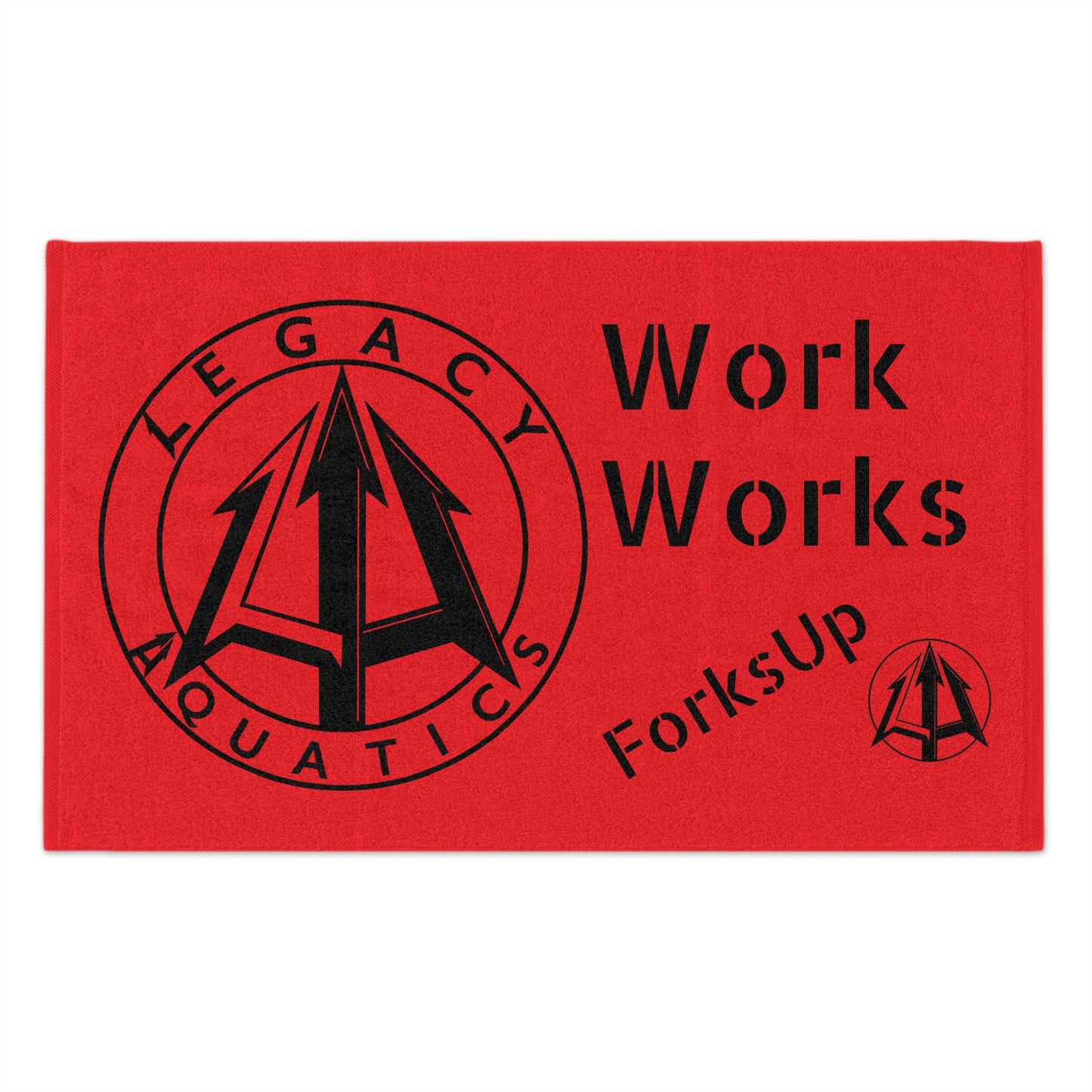 Legacy - Rally Towel - Black logo w/red towel