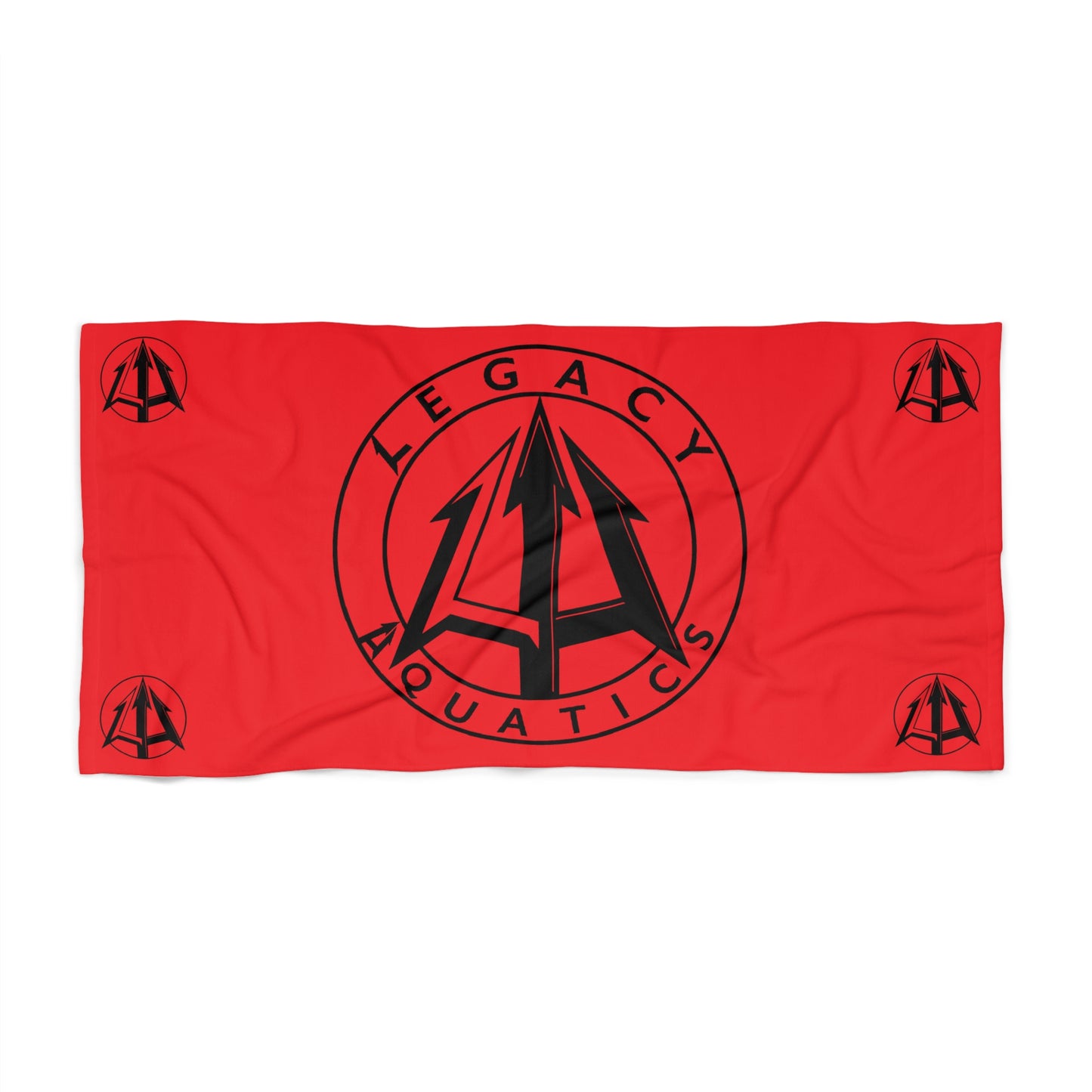 Legacy - Beach Towel - Black logo w/red towel