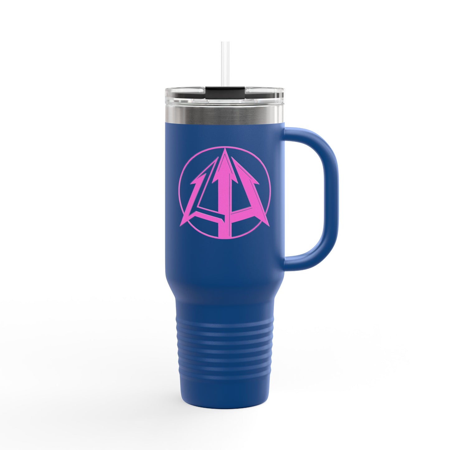 Legacy - 40oz Travel Mug - Pink pitchfork logo