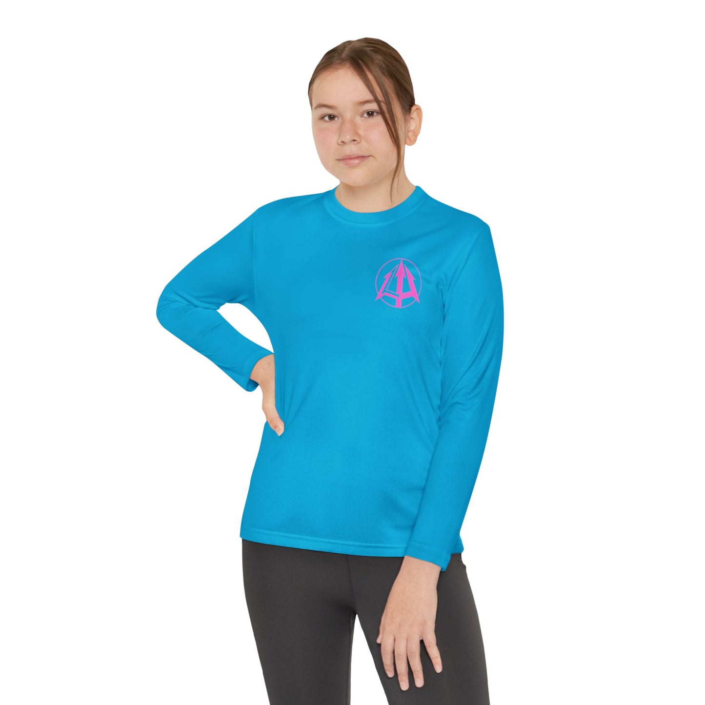 Legacy - Youth Long Sleeve Tee - Pink logo