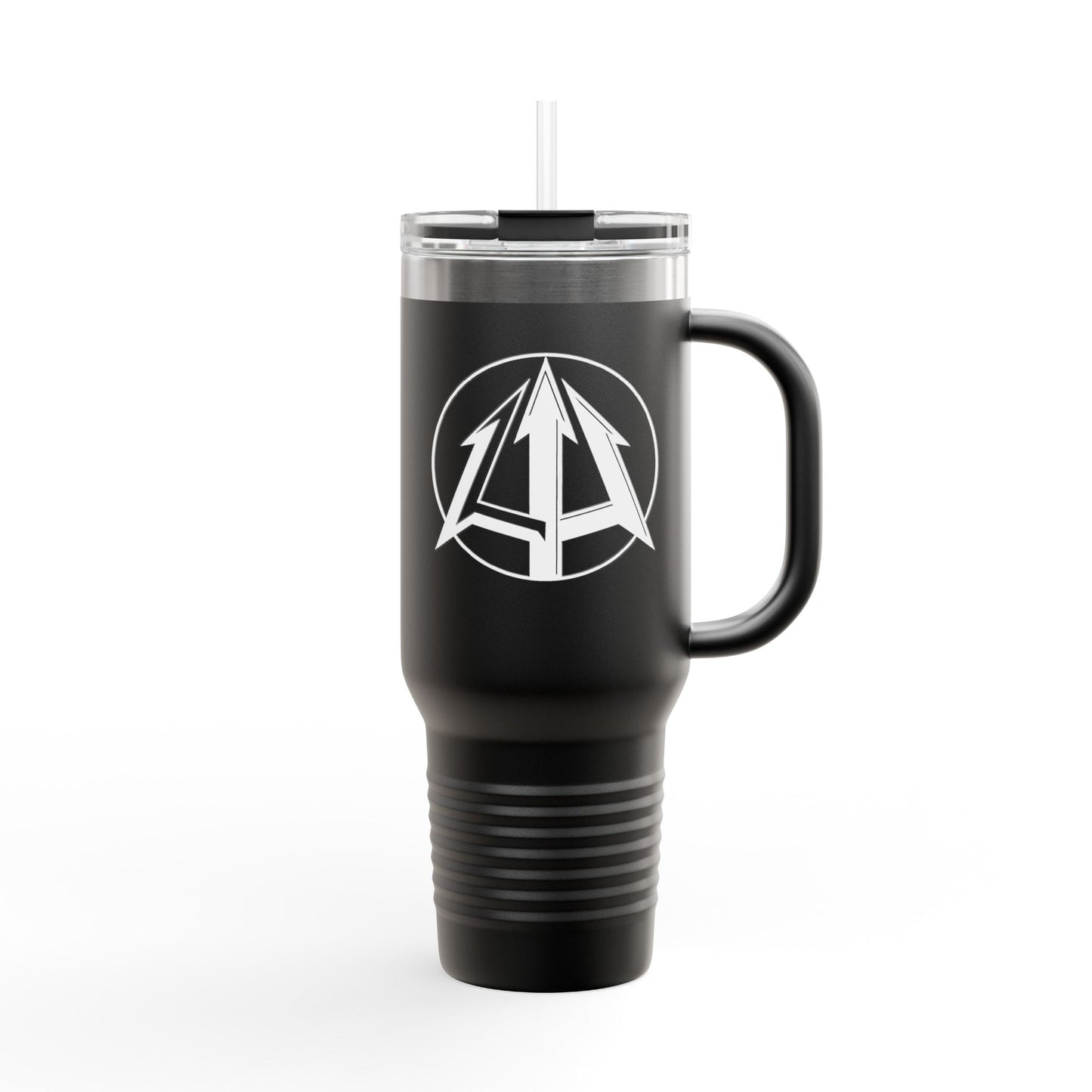 Legacy - 40oz Travel Mug - Black pitchfork logo