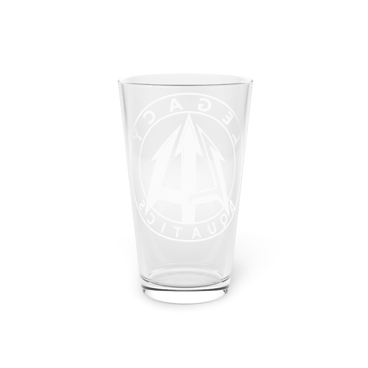 Legacy - 16oz Pint Glass - Black logo