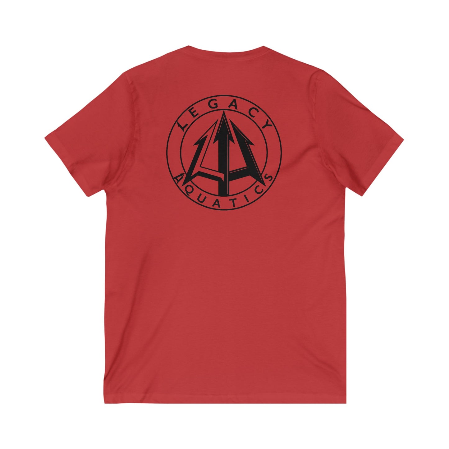 Legacy - Unisex Jersey V-Neck Tee - Black Logo