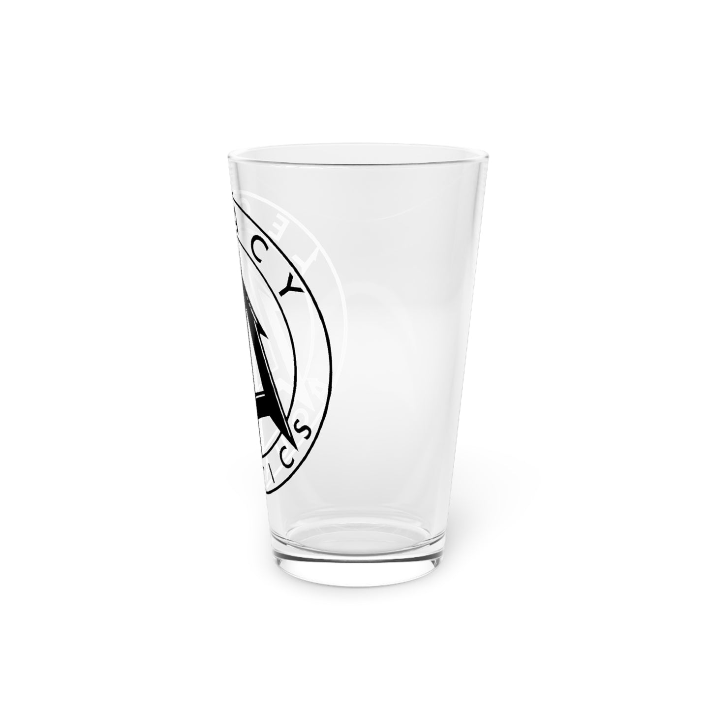 Legacy - 16oz Pint Glass - Black logo