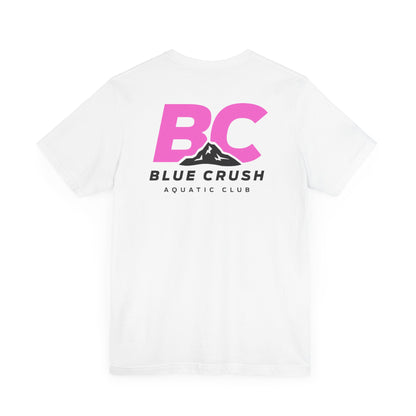 Blue Crush - Unisex Jersey Short Sleeve Tee - Pink logo