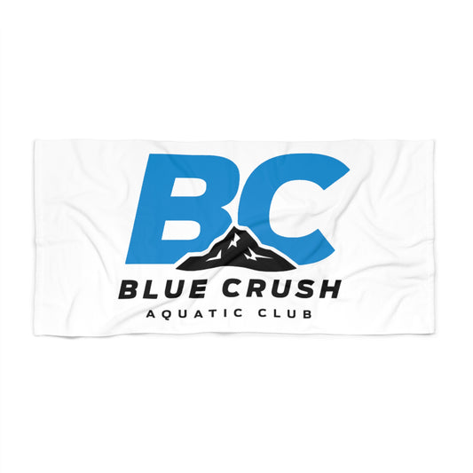 Blue Crush - Beach Towel - White w/Blue & Black logo