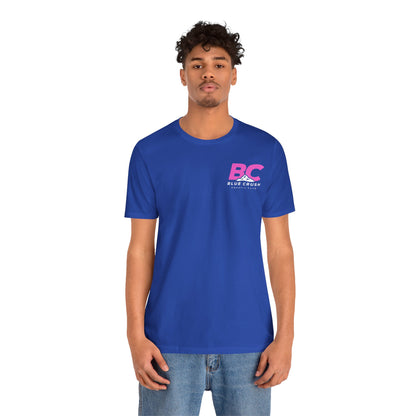 Blue Crush - Unisex Jersey Short Sleeve Tee - Pink logo