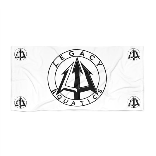 Legacy - Beach Towel - Black logo w/white towel