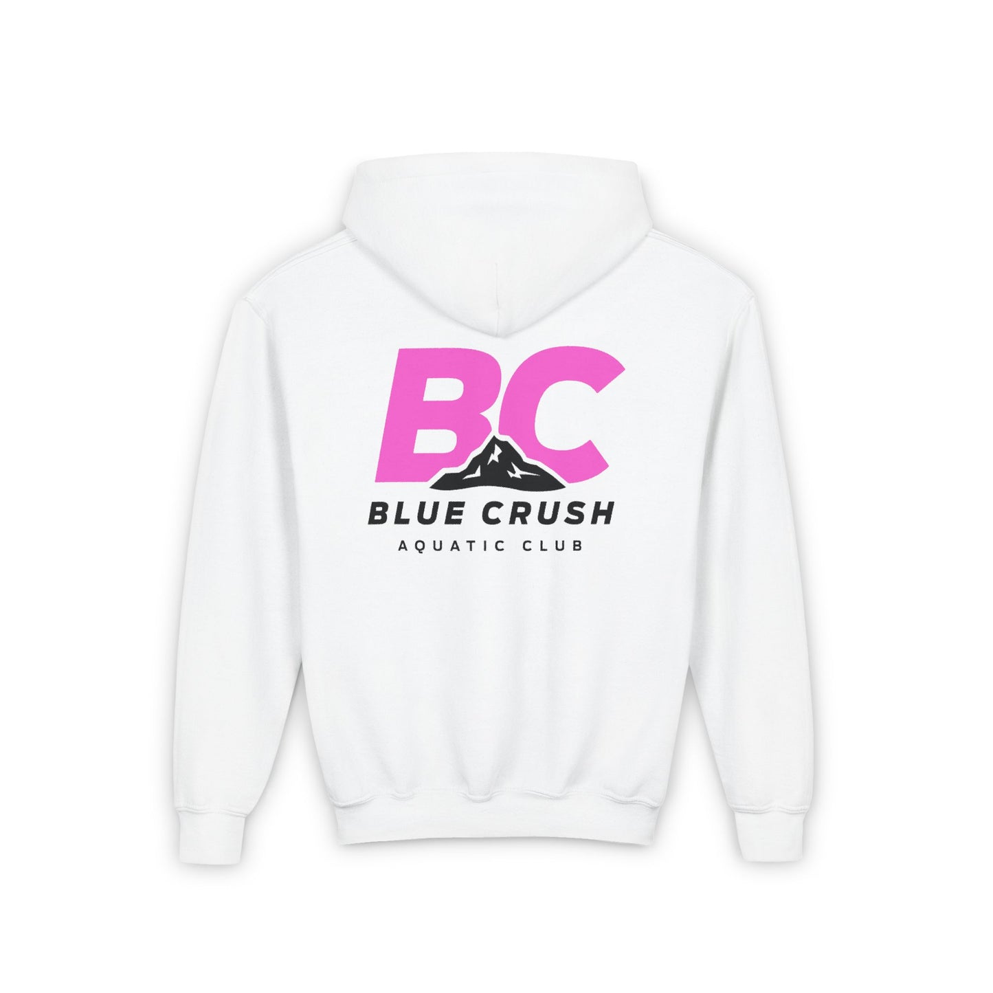 Blue Crush - Youth Heavy Blend Hoodie - Pink logo