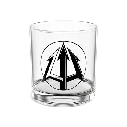 Legacy - 10oz Rocks Glass - Black pitchfork logo
