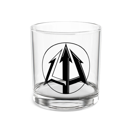 Legacy - 10oz Rocks Glass - Black pitchfork logo