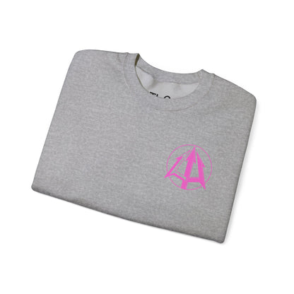 Legacy - Unisex Heavy Blend™ Crewneck Sweatshirt - Pink logo
