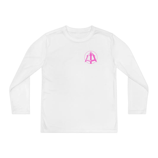 Legacy - Youth Long Sleeve Tee - Pink logo