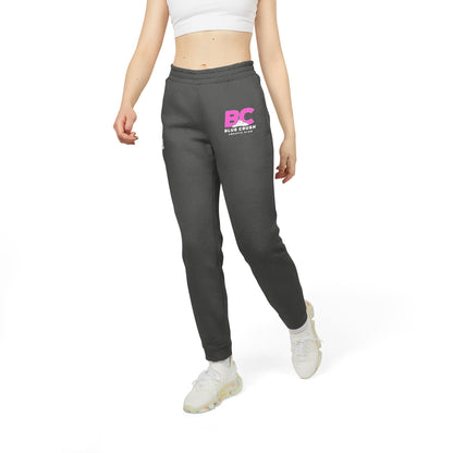 Blue Crush - Adidas Unisex Fleece Joggers - Pink logo