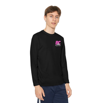 Blue Crush - Youth Long Sleeve Tee - Pink logo