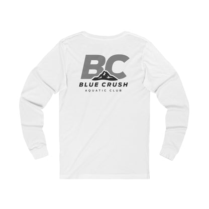 Blue Crush - Unisex Jersey Long Sleeve Tee - Gray logo