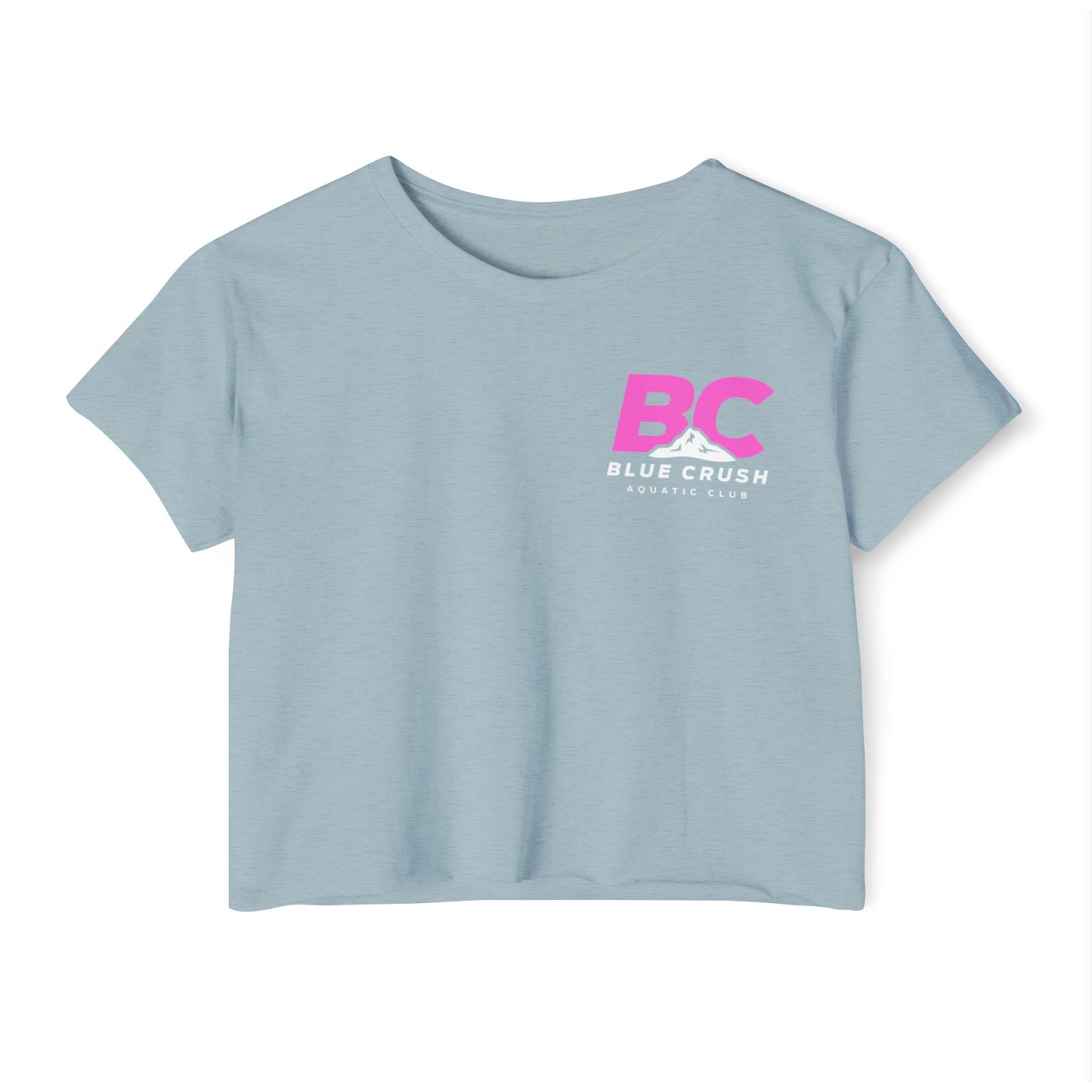 Blue Crush - Women's Crop Top - Pink logo