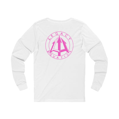 Legacy - Unisex Long Sleeve Tee - Pink logo