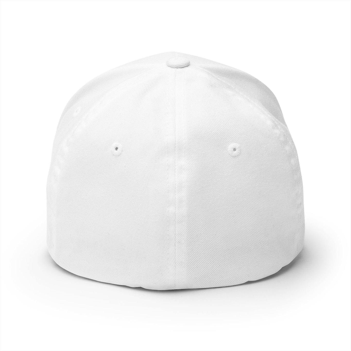 Blue Crush - Closed-Back Structured Cap - White w/Gray & Black logo