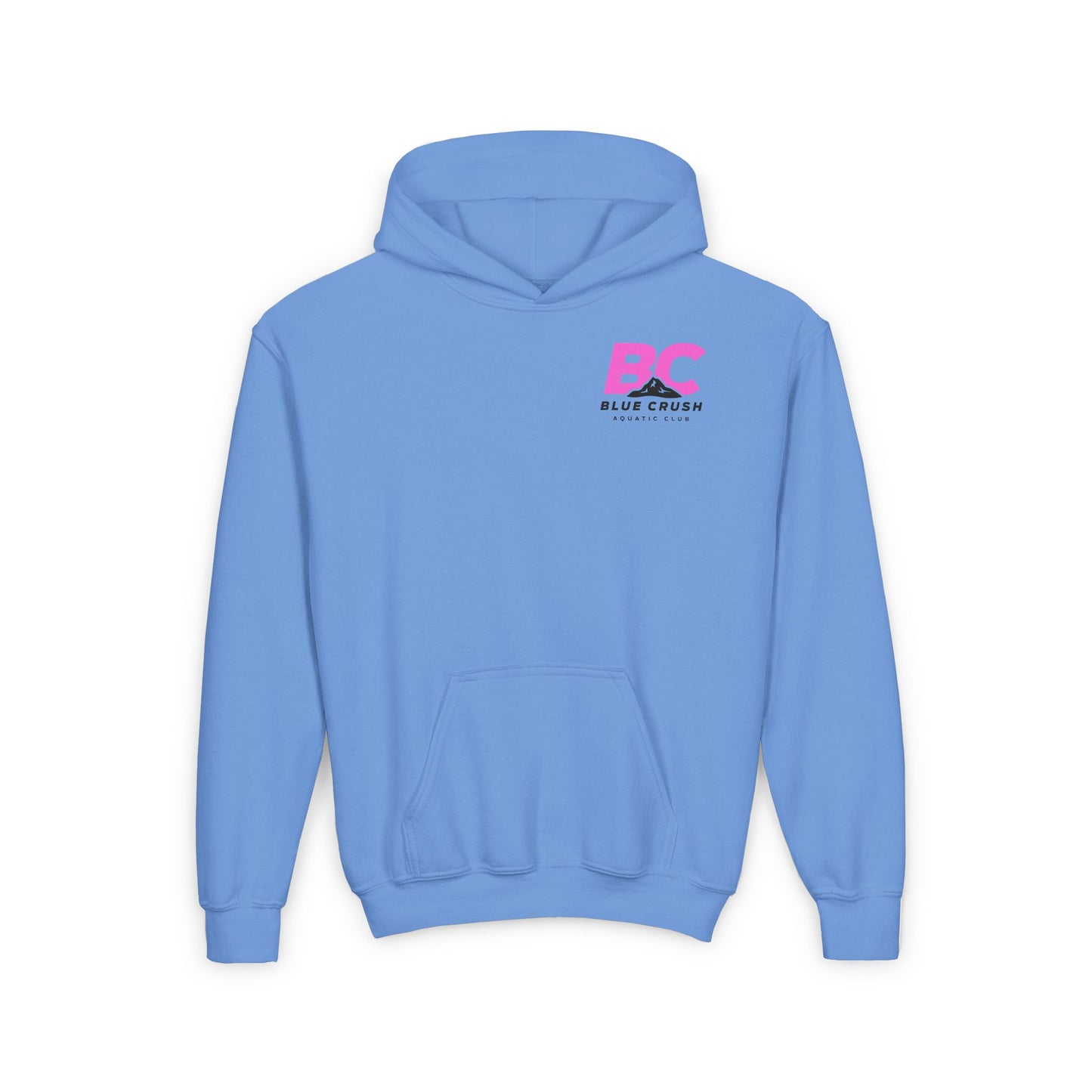 Blue Crush - Youth Heavy Blend Hoodie - Pink logo