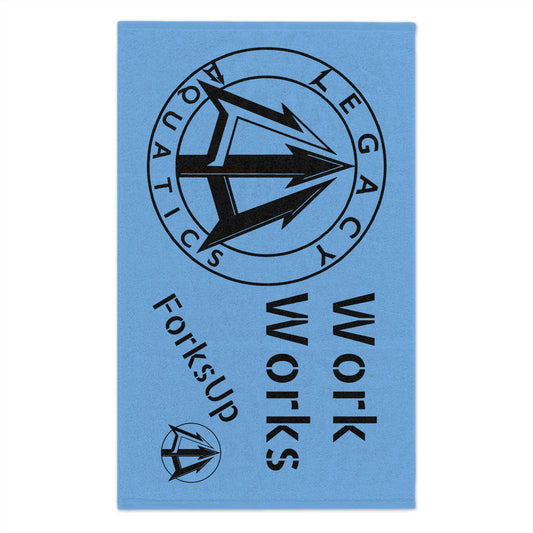 Legacy - Rally Towel - Black logo w/blue towel