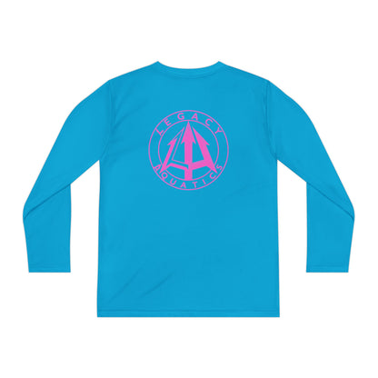 Legacy - Youth Long Sleeve Tee - Pink logo