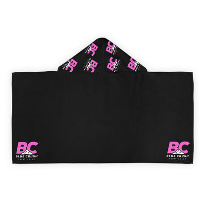 Blue Crush - Youth Hooded Towel - Black w/Pink & white logo