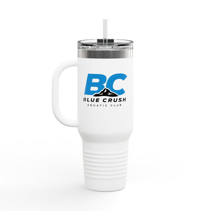 Blue Crush - 40 oz Insulated Travel Mug - Blue logo