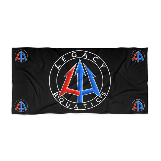 Legacy - Beach Towel - Classic logo w/black towel
