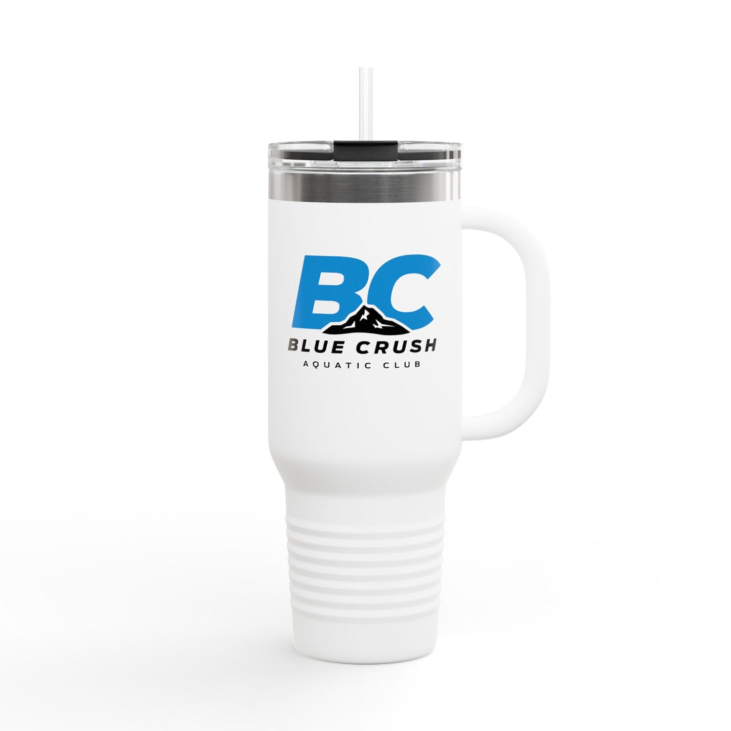 Blue Crush - 40 oz Insulated Travel Mug - Blue logo