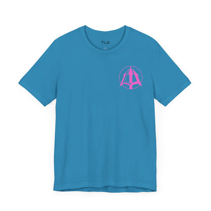 Legacy - Unisex Jersey Tee - Pink logo