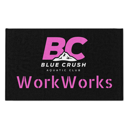 Blue Crush - Rally Towel - Black w/pink & white logo