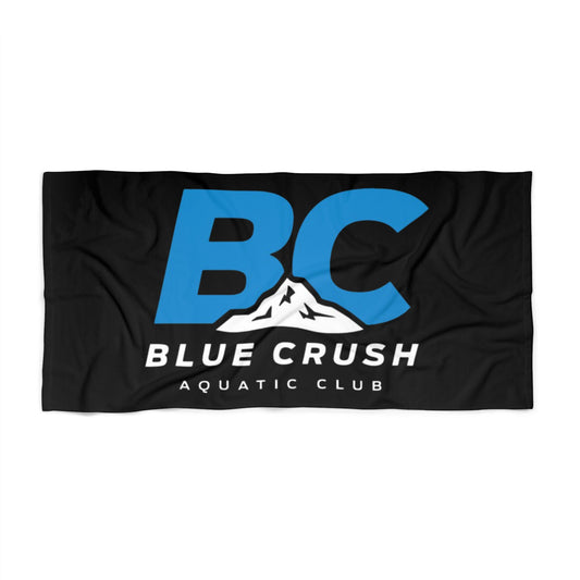 Blue Crush - Beach Towel - Black w/Blue & White logo