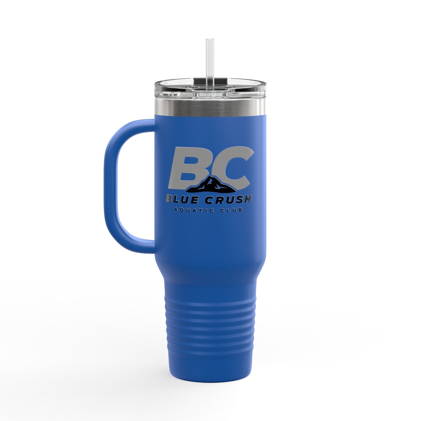 Blue Crush - 40oz Insulated Travel Mug - Grey Logo