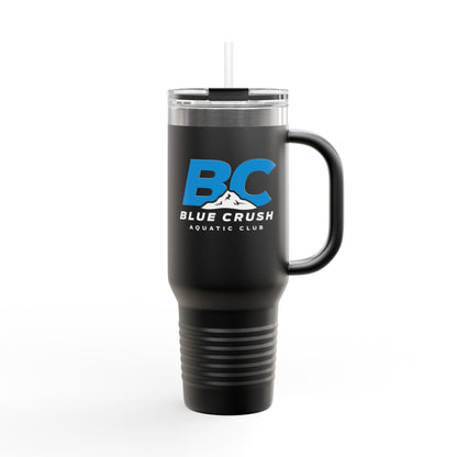 Blue Crush - 40 oz Insulated Travel Mug - Blue logo