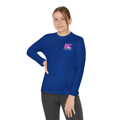 Blue Crush - Youth Long Sleeve Tee - Pink logo