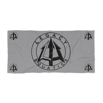 Legacy - Beach Towel - Black logo w/gray towel