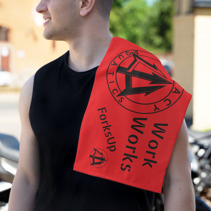 Legacy - Rally Towel - Black logo w/red towel