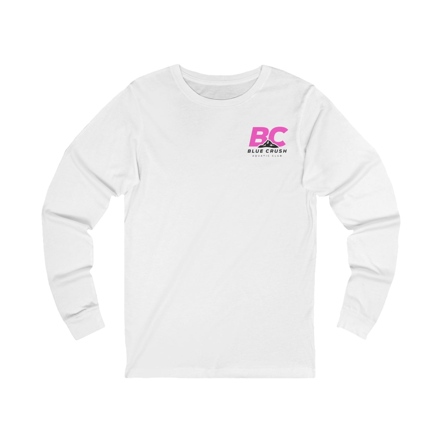 Blue Crush - Unisex Jersey Long Sleeve Tee - Pink logo