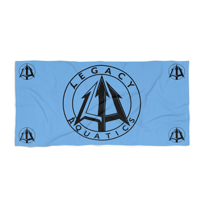 Legacy - Beach Towel - Black logo w/blue towel