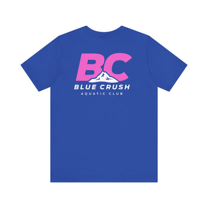 Blue Crush - Unisex Jersey Short Sleeve Tee - Pink logo