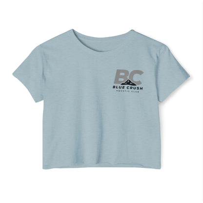 Blue Crush - Women's Crop Top - Gray logo